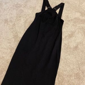 Black Cross Neck Formal Bodycon Dress